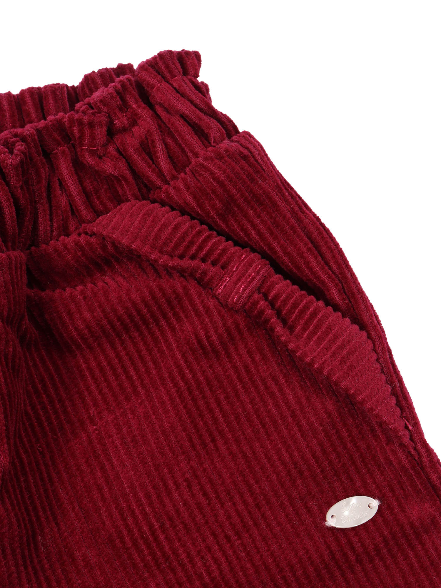 Pants Red Cotton Linig