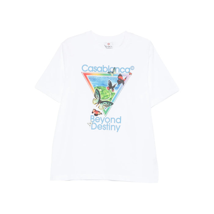T-Shirt Casablanca White/blue Cotton: 100. T-shirts
