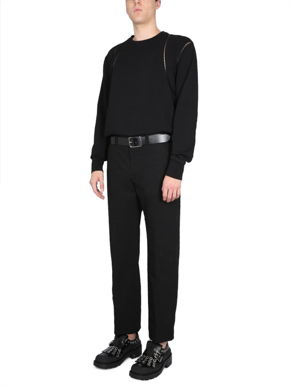 Workwear Pants Black Cotton Trousers