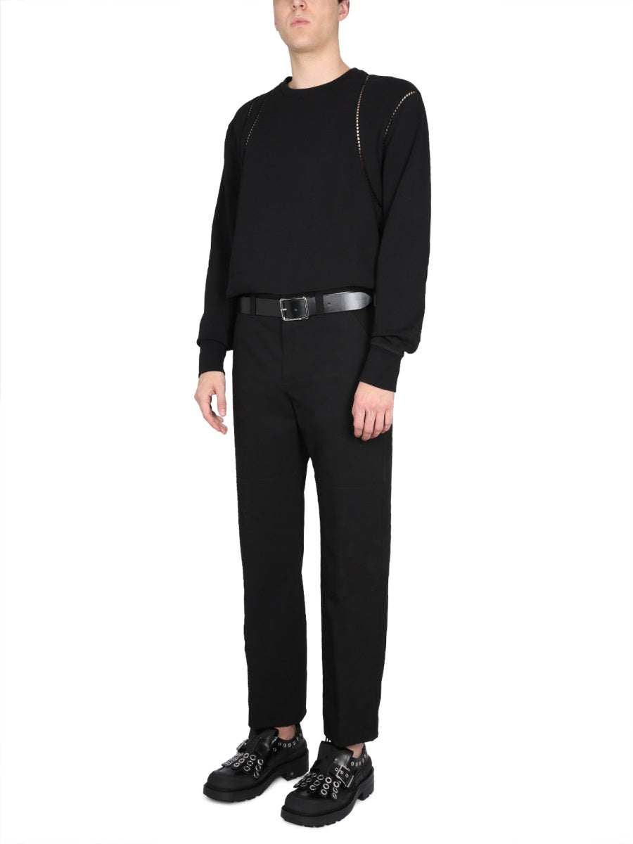 Workwear Pants Black Cotton Trousers