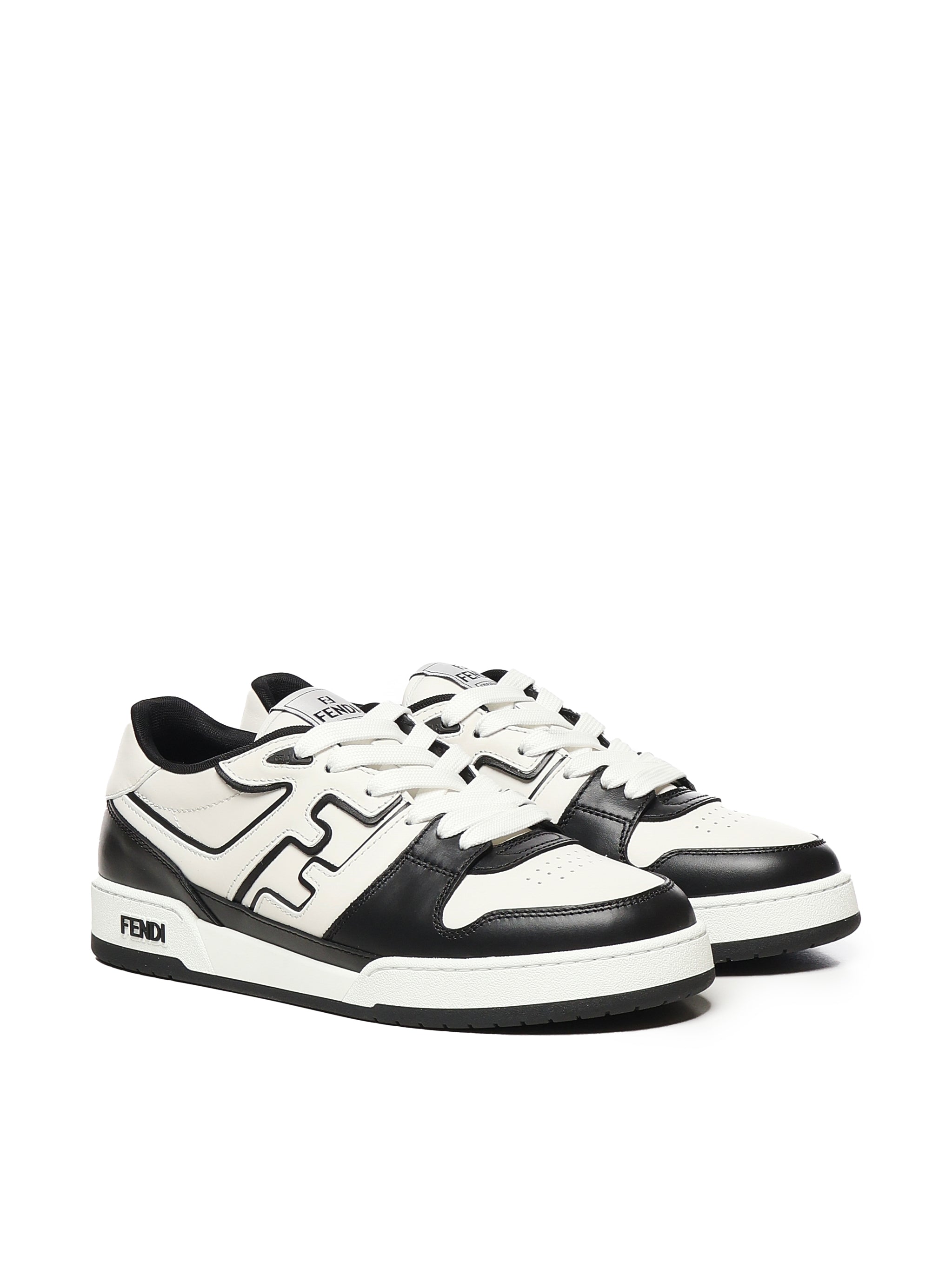 Fendi Sneakers White, Black Calfskin