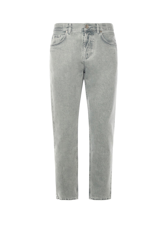 Eleventy Jeans Light Melange Gray Cotton