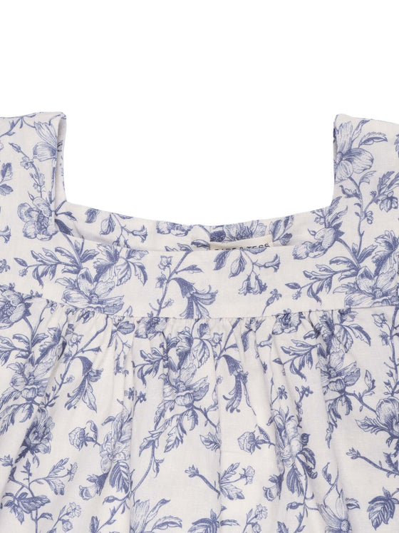 Ada Mini Dress Light Blue Linen Viscose Midi