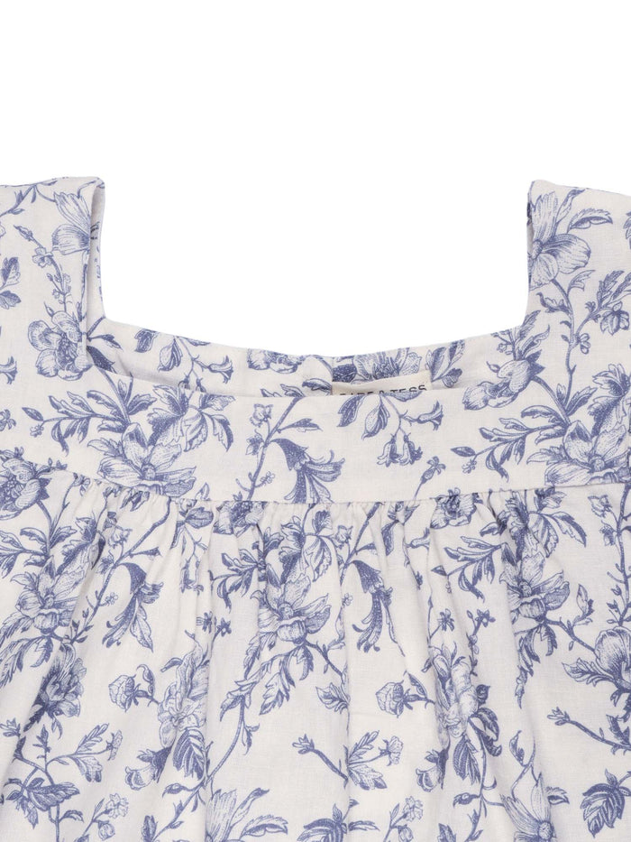 Ada Mini Dress Light Blue Linen Viscose Midi