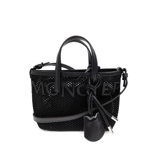Moncler Embossed Black Tote Bag Calf Leather: 100