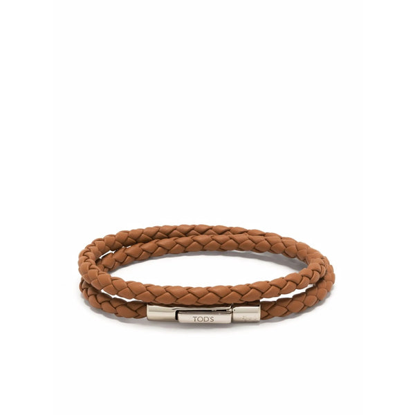 Leather Bracelet With Engraved Logo Clasp Brown Leather: 100. Bracelets