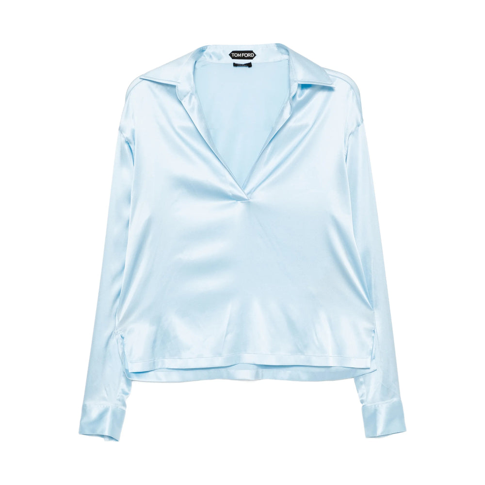 Top Tom Ford Blue Silk: 94. Tops