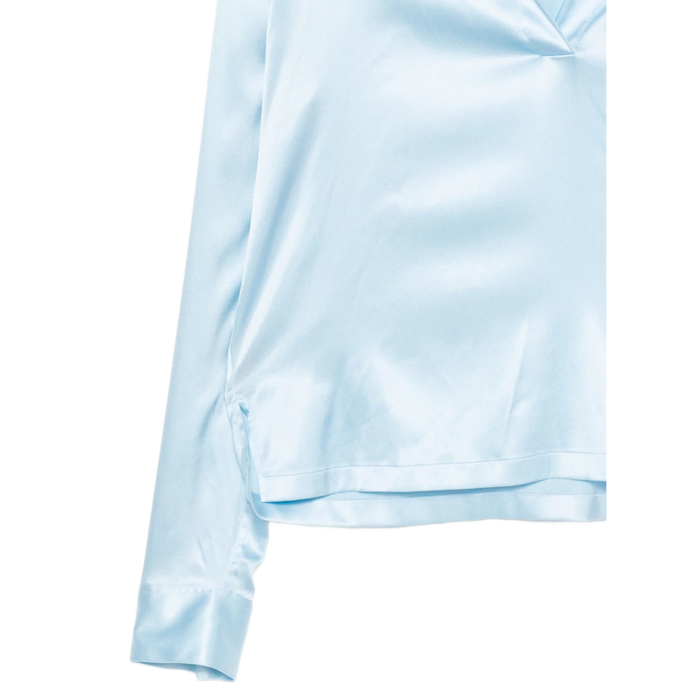 Top Tom Ford Blue Silk: 94. Tops