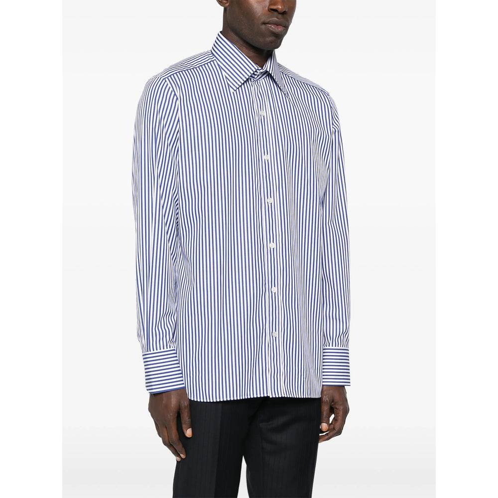 Shirt Tom Ford Blue/white Cotton: 100