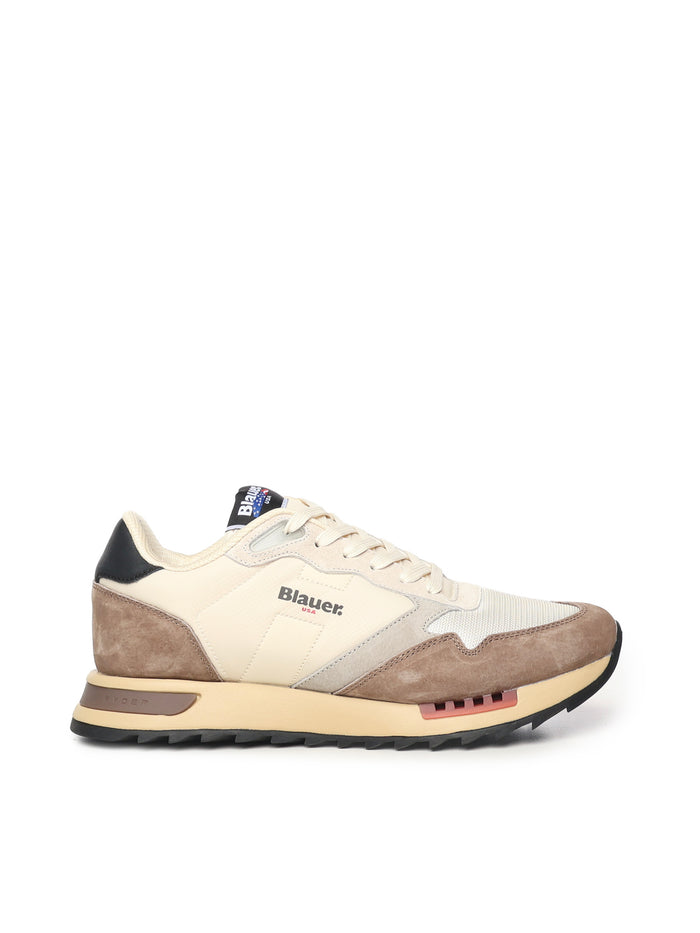 Blauer Sneakers Taupe/black Leather