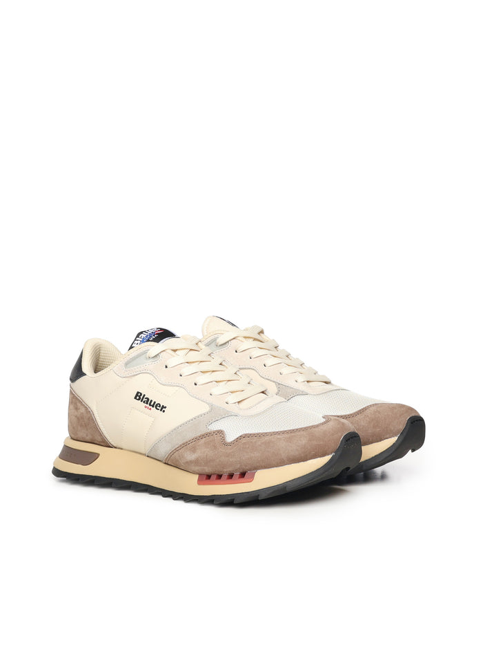 Blauer Sneakers Taupe/black Leather