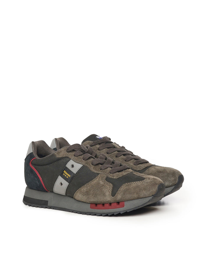 Blauer Sneakers Black/military Leather