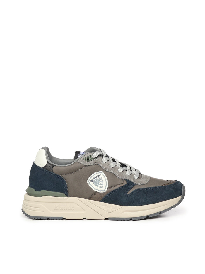 Blauer Sneakers Grey/navy Suede
