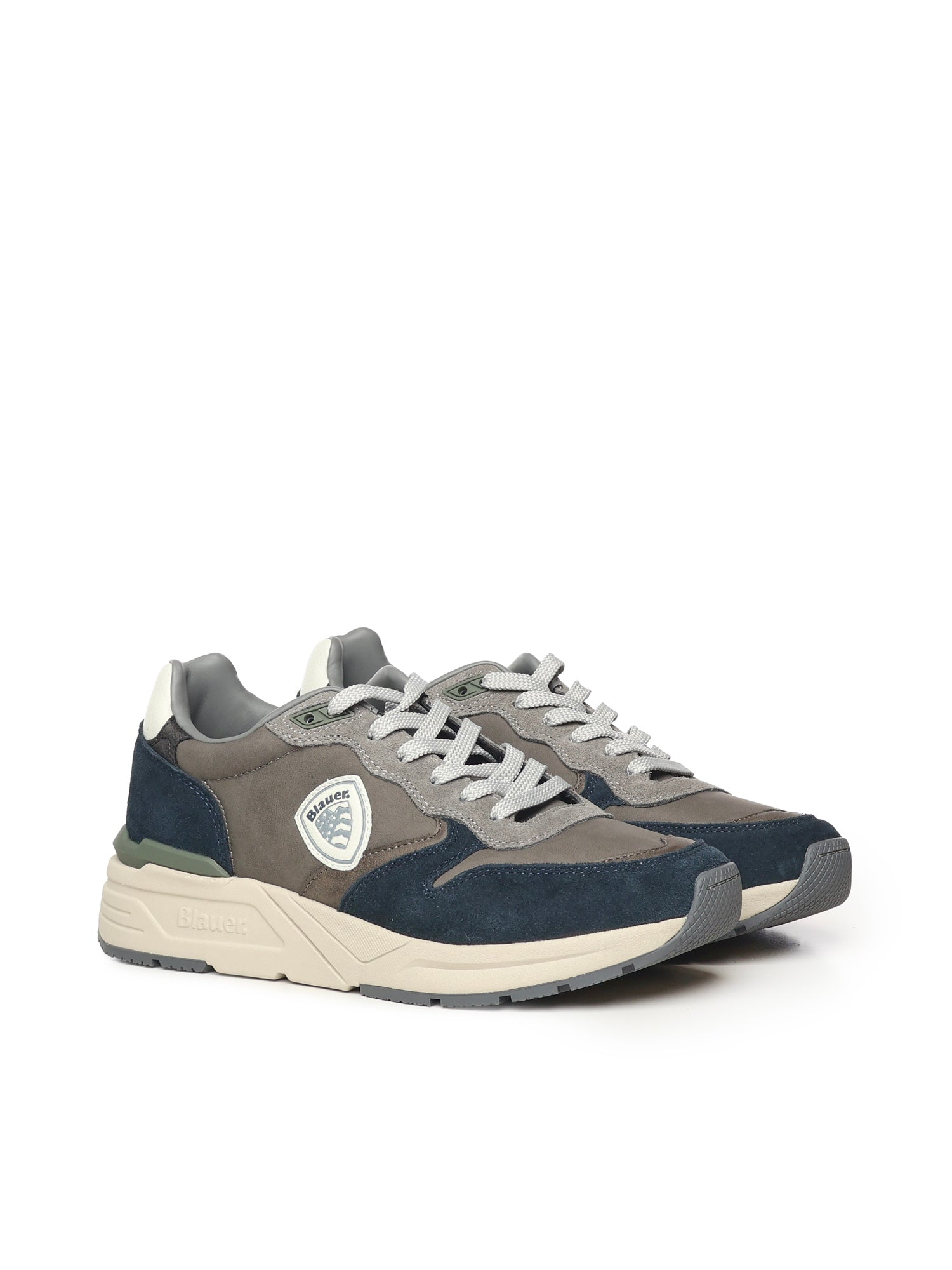 Blauer Sneakers Grey/navy Suede