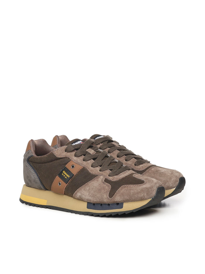 Blauer Sneakers Military/taupe Leather