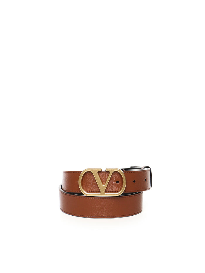 Valentino Garavani Belts Brown Calfskin