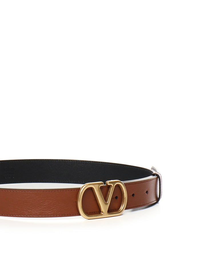 Valentino Garavani Belts Brown Calfskin