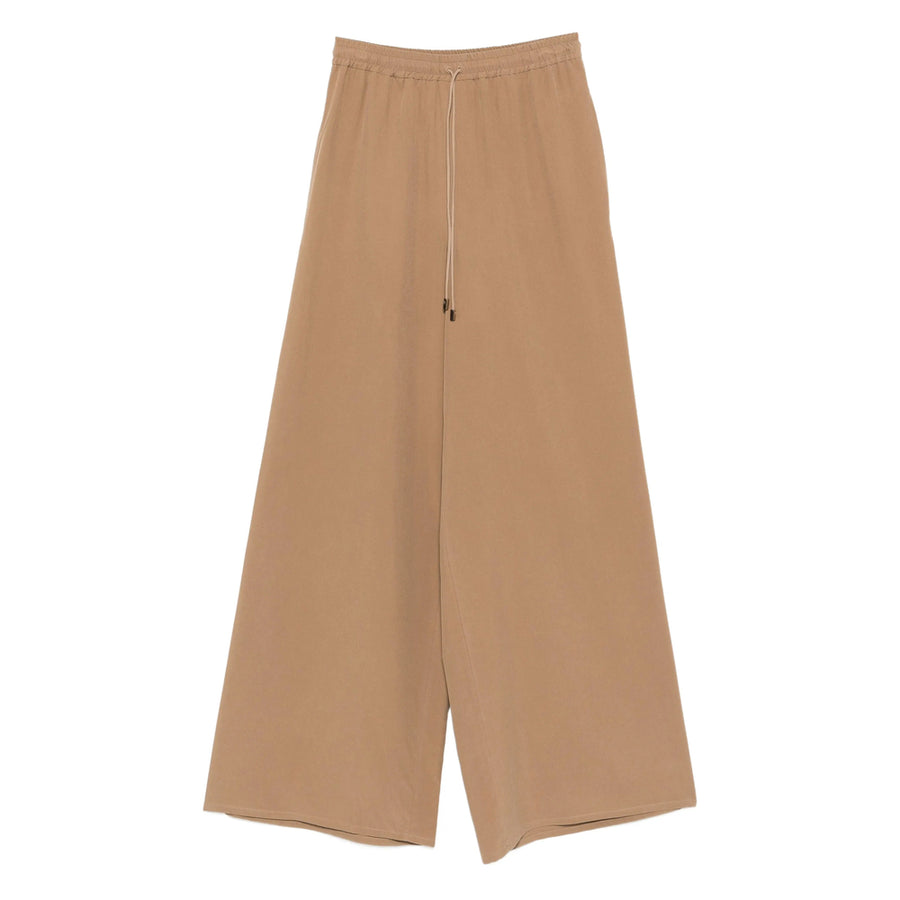 Wide-Leg Trousers Silk Neutrals