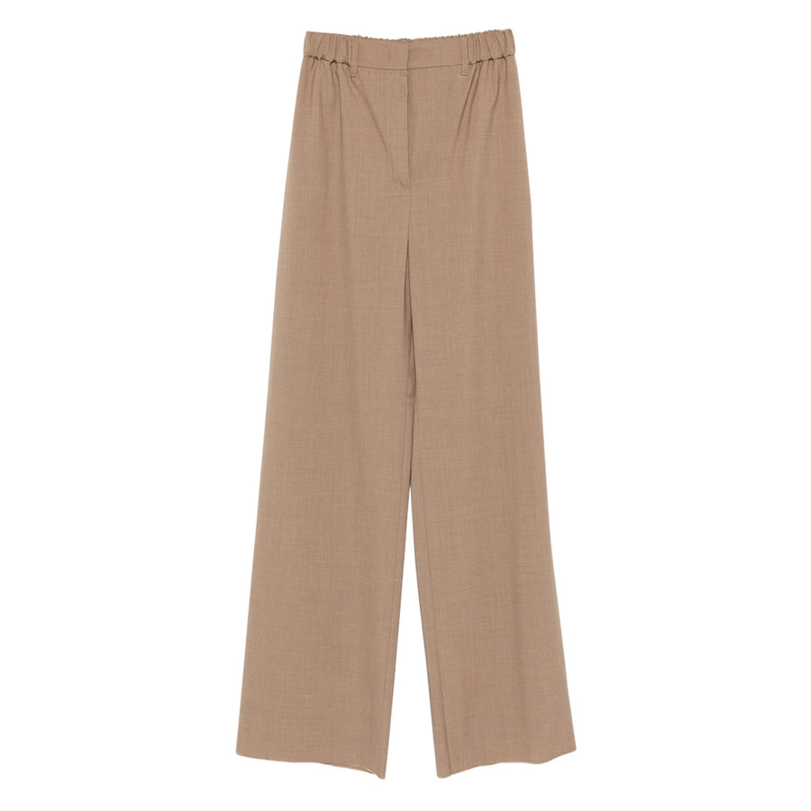 Tailored Virgin Wool Trousers Brown
