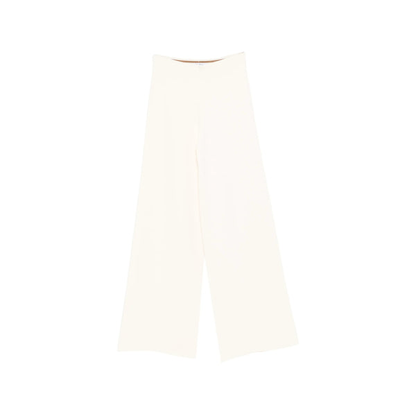Cropped Trousers Strillo Lace Trim Neutrals Viscose