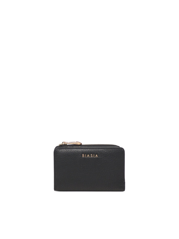 BIASIA Wallets Black Leather