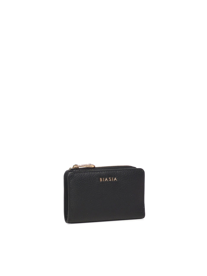 BIASIA Wallets Black Leather