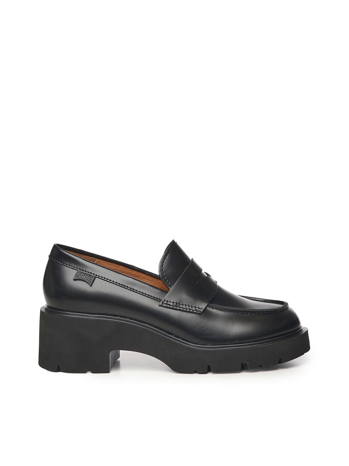 Camper Flat Shoes Black Calfskin