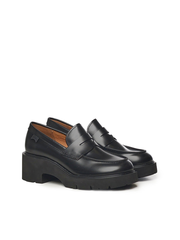Camper Flat Shoes Black Calfskin