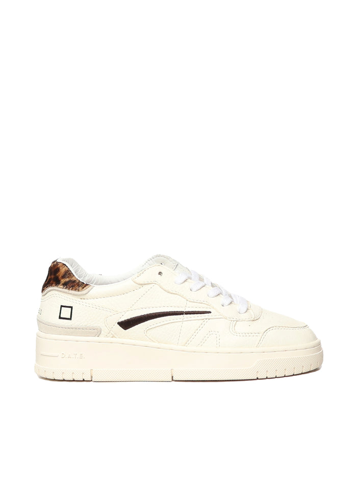 D.a.t.e. Sneakers White-leopard Leather