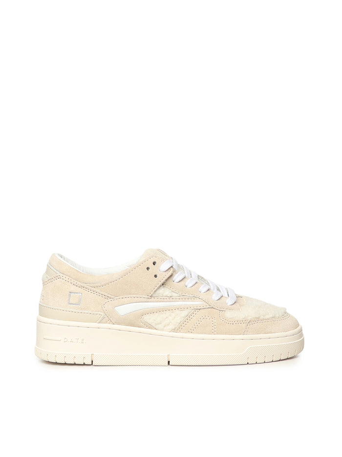 D.a.t.e. Sneakers Ivory/white Suede/teddy
