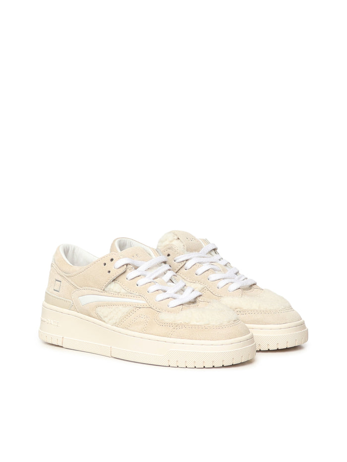 D.a.t.e. Sneakers Ivory/white Suede/teddy