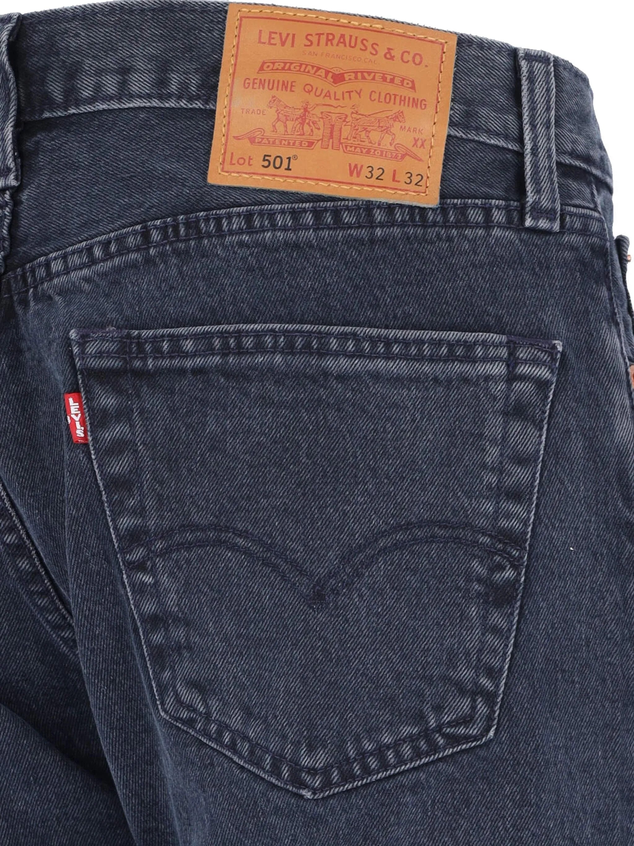 501 Original Blue Black Stretch Jean