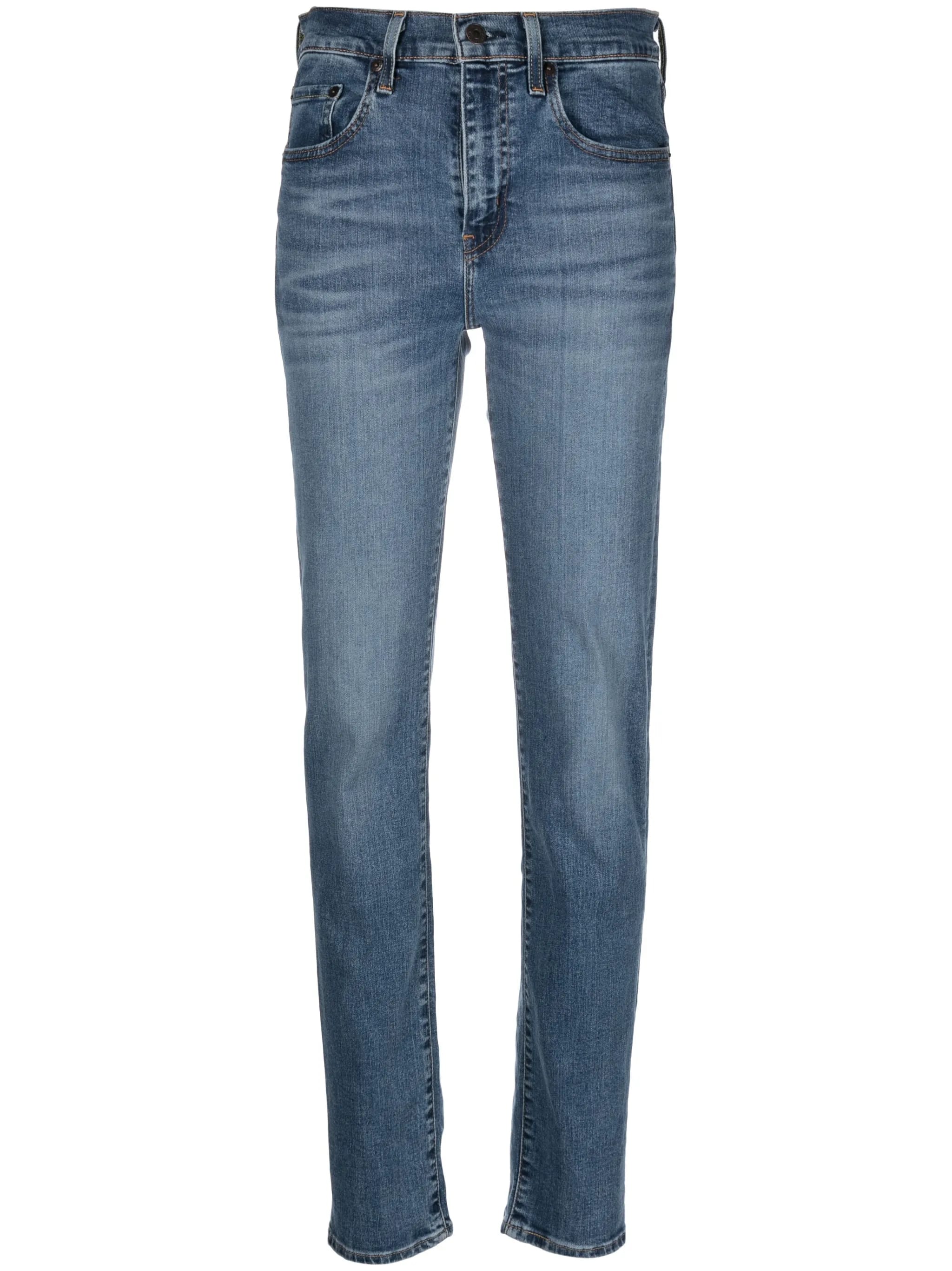 724 High Rise Straight Blue Wave Mid Jean