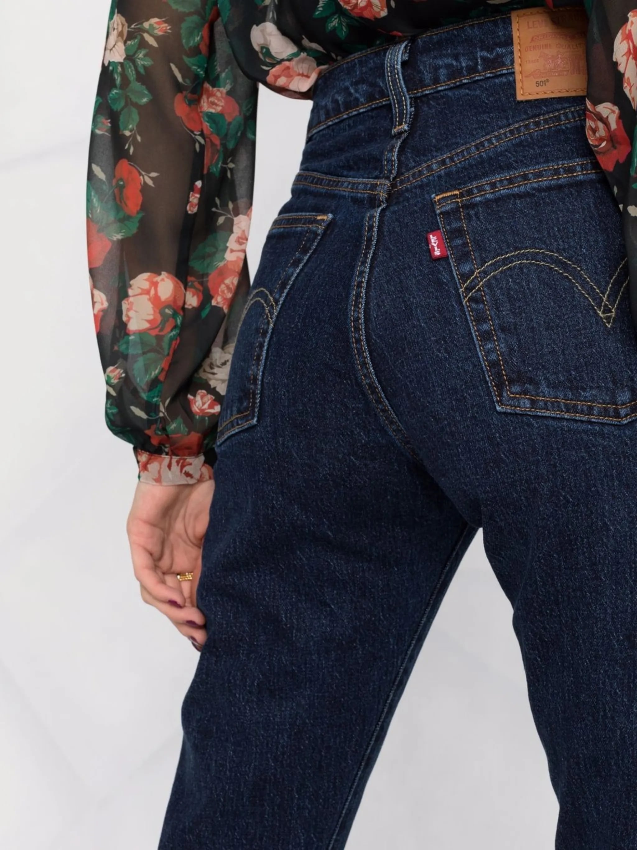 501 Crop Salasa Stonewash Blue Jean