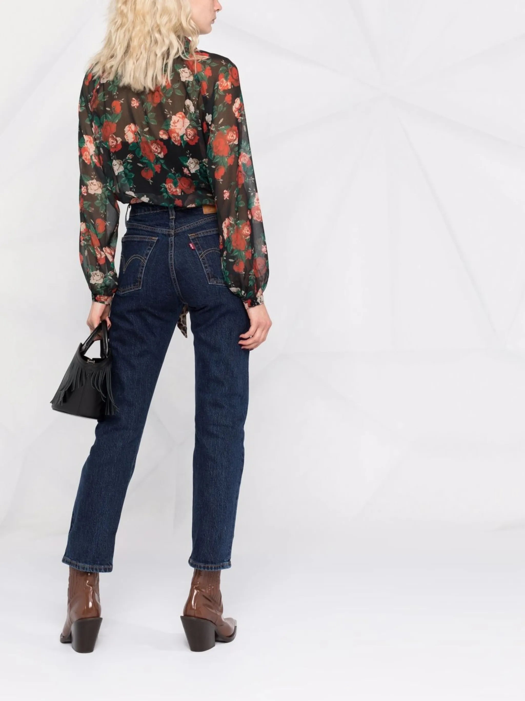 501 Crop Salasa Stonewash Blue Jean