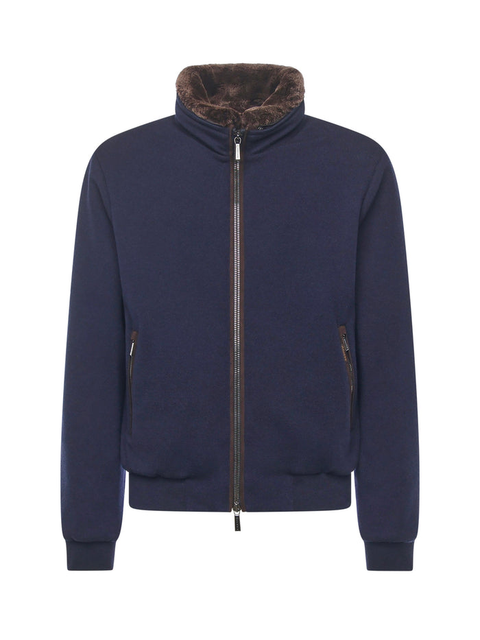 Moorer Coats Blue Virgin Wool