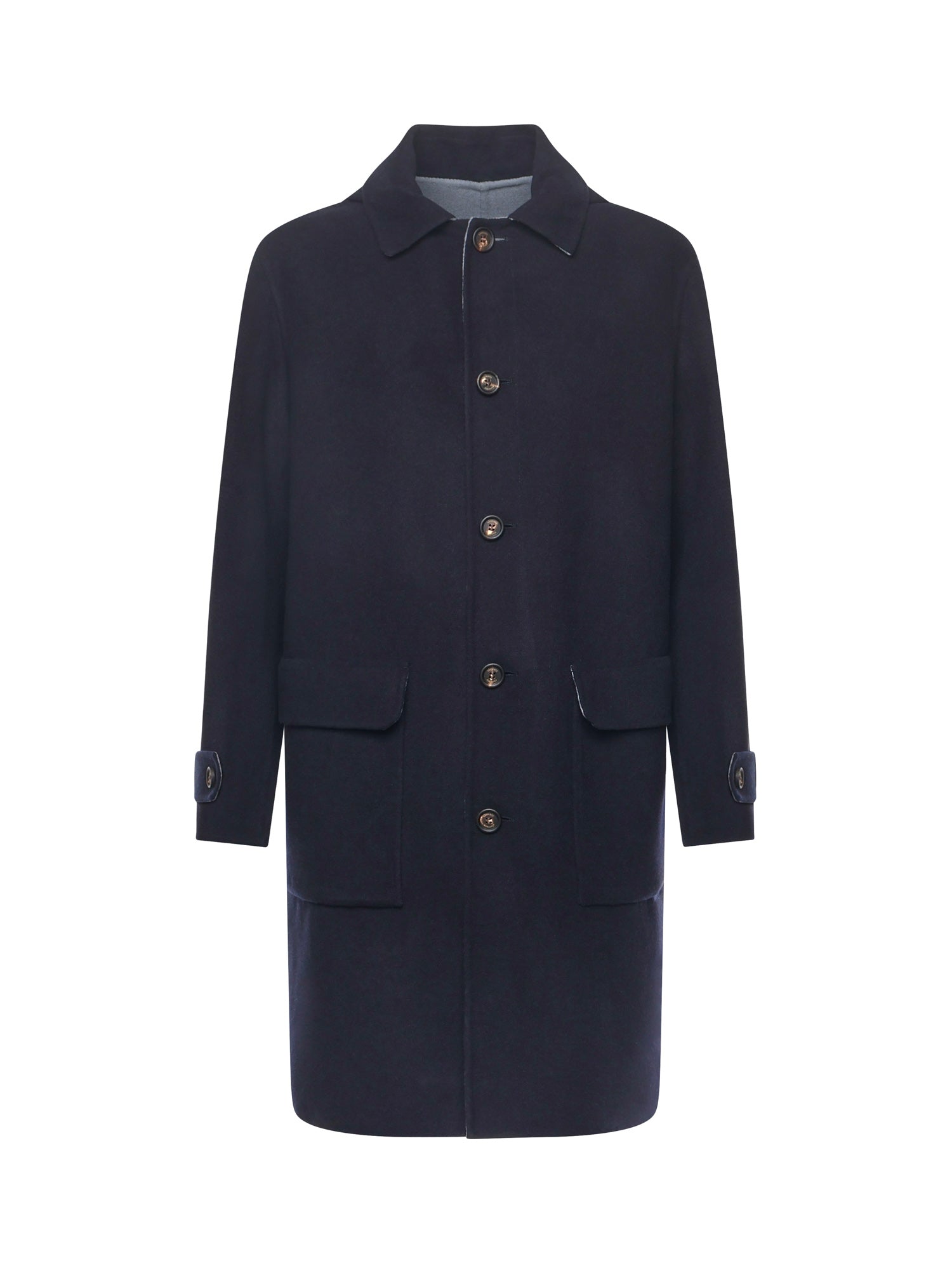 Eleventy Coats Blue Wool