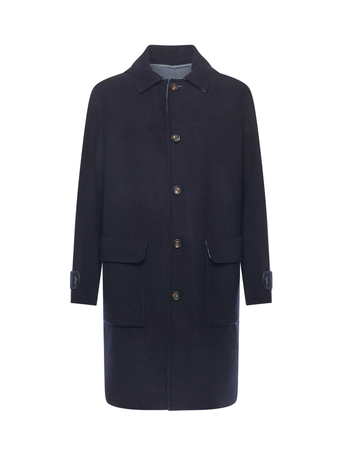 Eleventy Coats Blue Wool