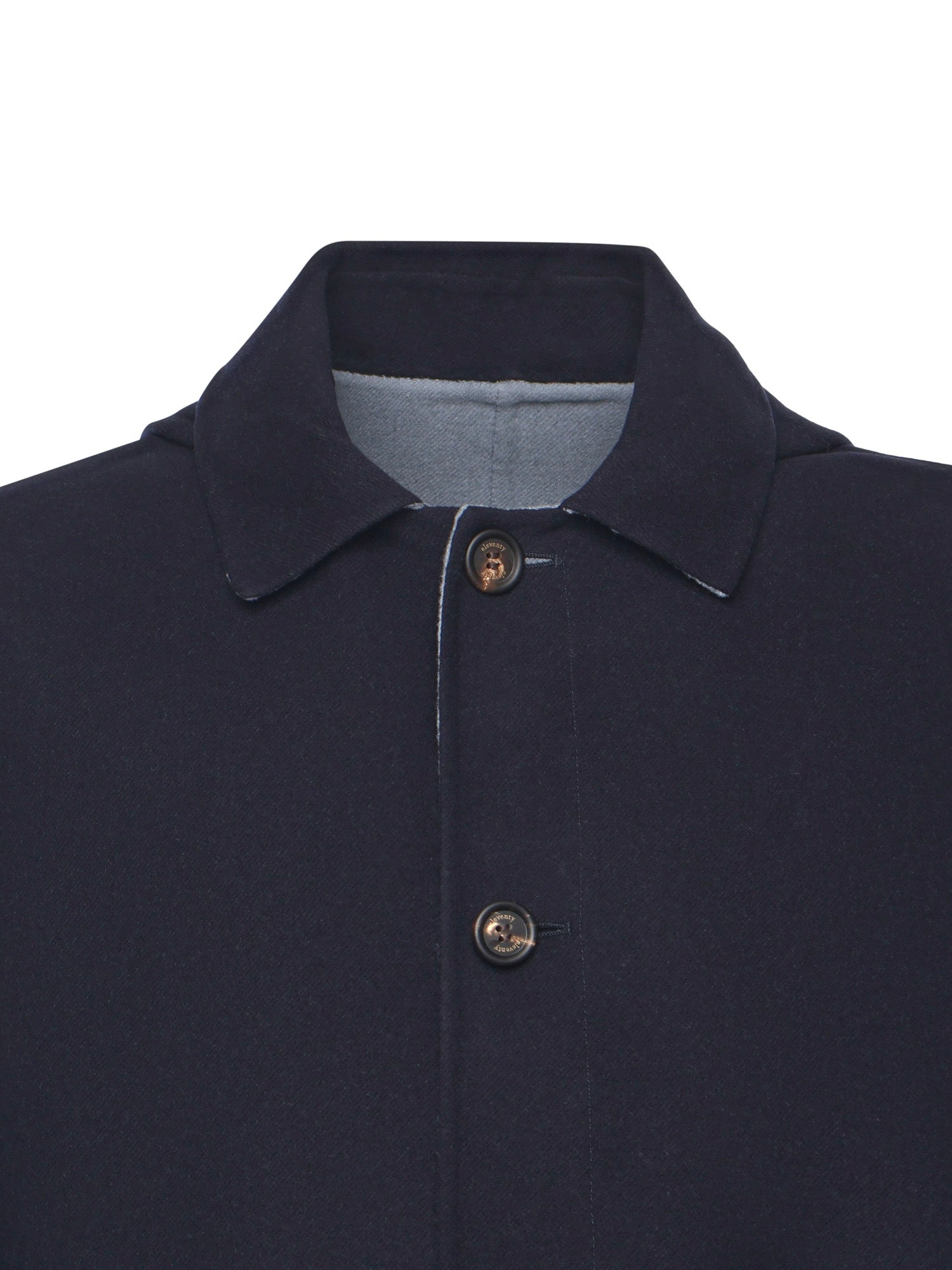 Eleventy Coats Blue Wool