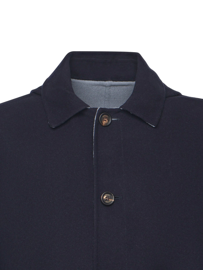 Eleventy Coats Blue Wool