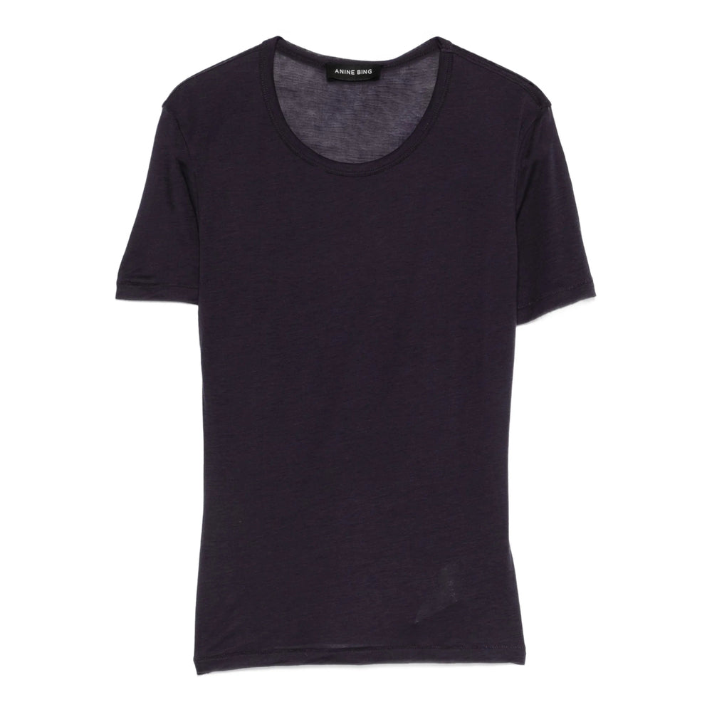 T-Shirt Anine Bing Blue Lyocell: 80. T-shirts