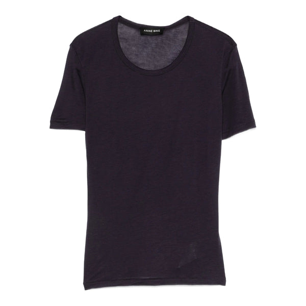 Crew Neck T-Shirt Midnight Blue Lyocell: 80. T-shirts & Jerseys
