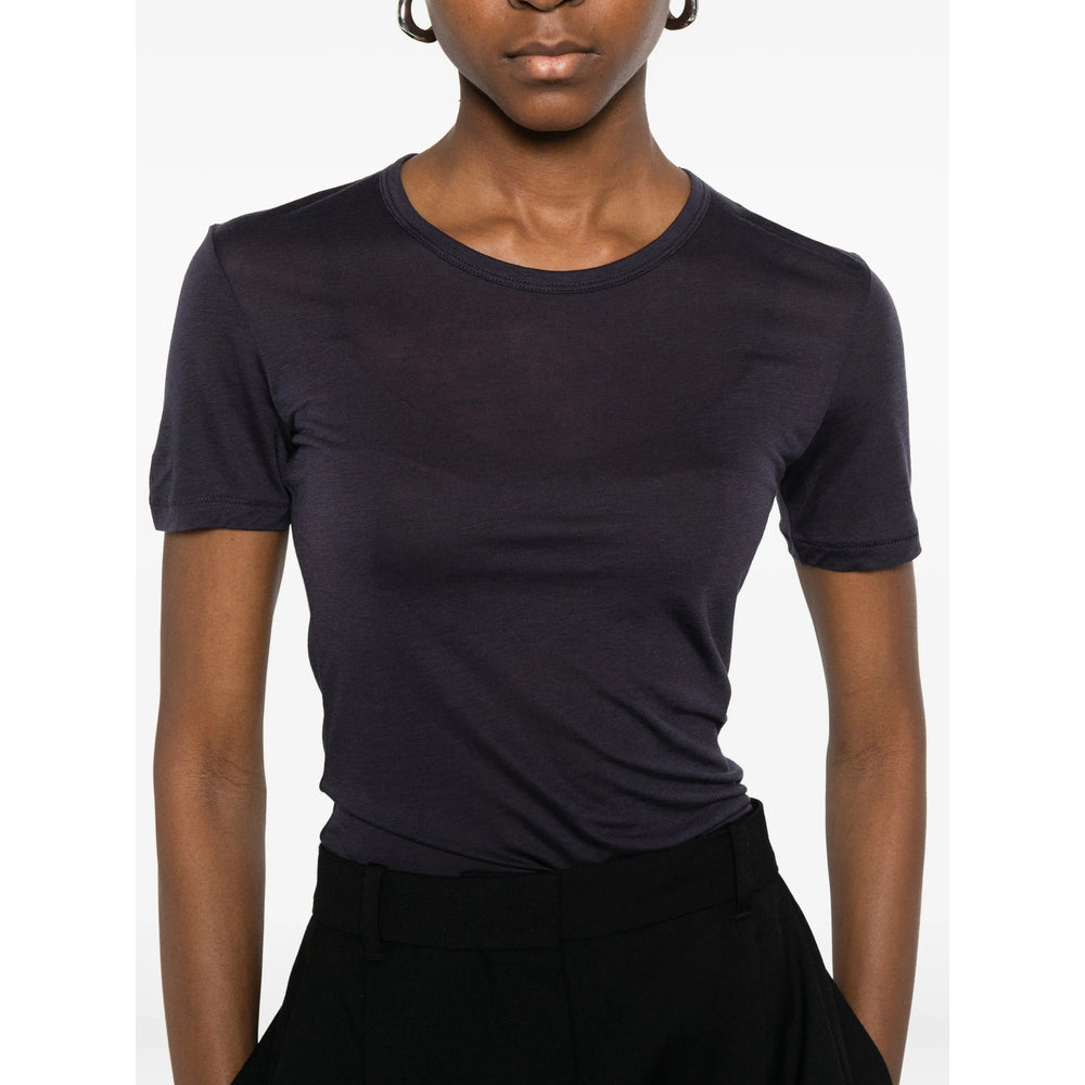 T-Shirt Anine Bing Blue Lyocell: 80. T-shirts