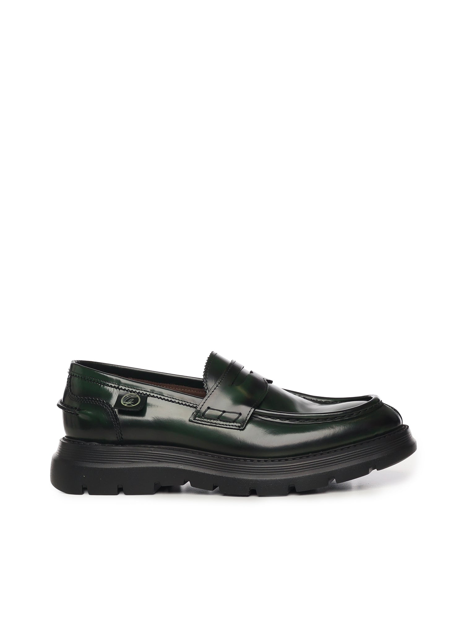 Giuliano Galiano Flat shoes Green Calfskin