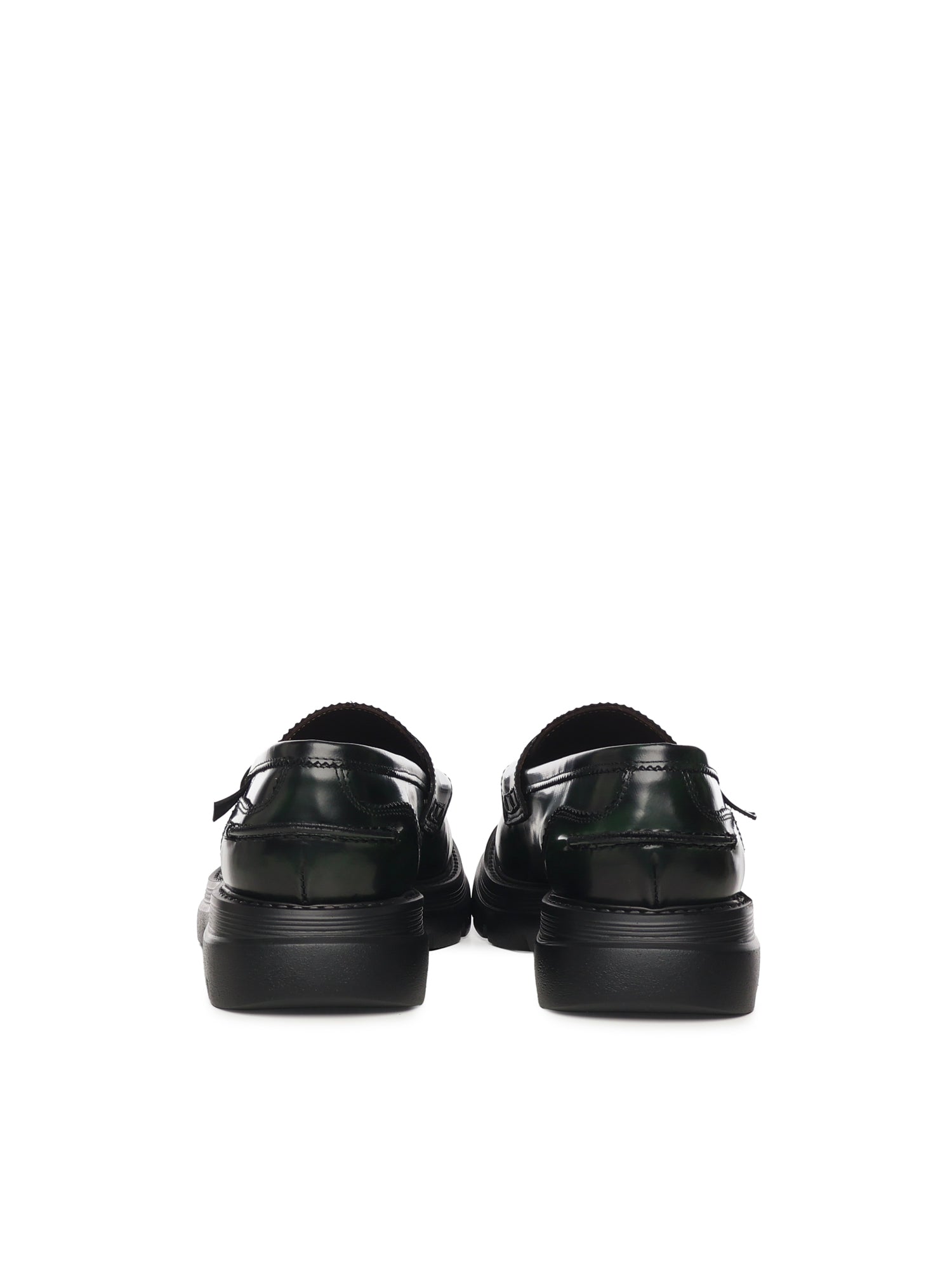 Giuliano Galiano Flat shoes Green Calfskin