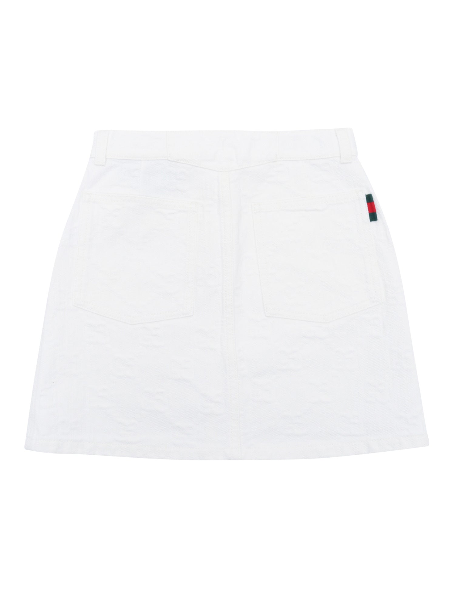 J MINI SKIRT CERTIFIED COTTON White Fabric 2