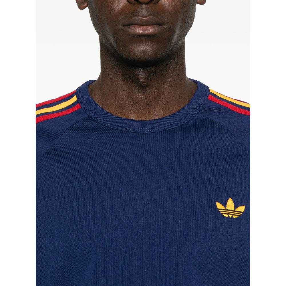 T-Shirt Adidas Blue Cotton: 100. T-shirts