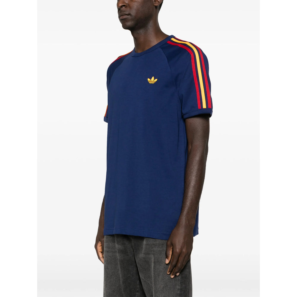 T-Shirt Adidas Blue Cotton: 100. T-shirts