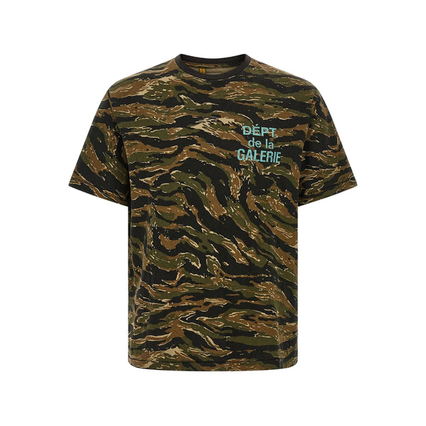 Camouflage Pattern Crew Neck T-Shirt Green/black Cotton: 100. T-shirts