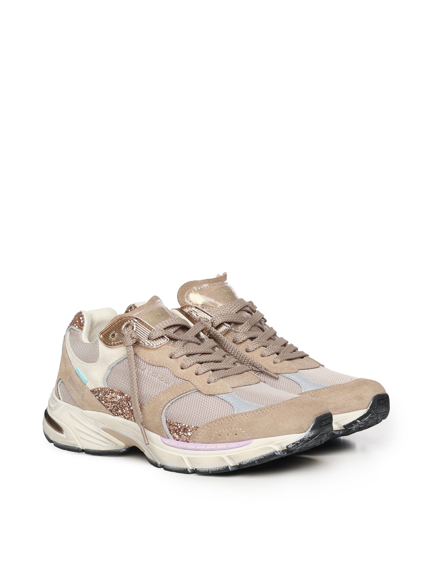 Crime London Sneakers Copper Flare Textile Leather